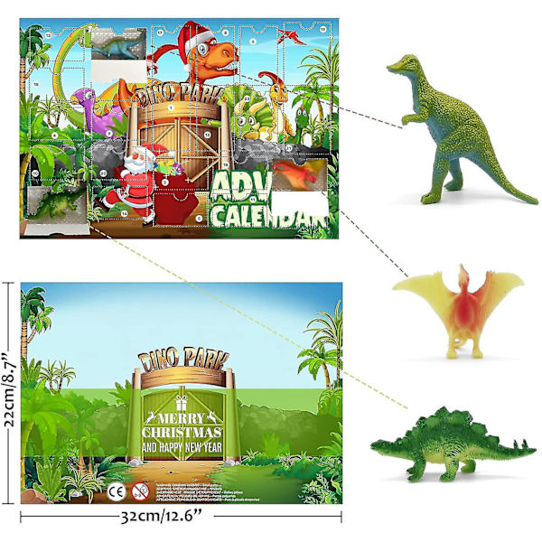Dinosaur Adventskalender til drenge 2023 Jul, 24 Dinosaur Figurer Legesæt Nedtælling Dage Til Julen Ferie, Juleoverraskelse Styles 2