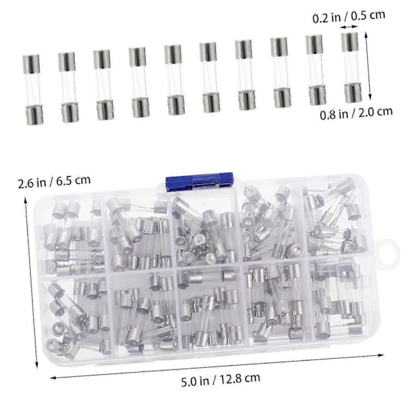 Hurtigtsmeltende 20A Glasssikring - Emballeret (100 stk)