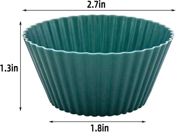Silikon Bakformar Återanvändbara Muffinsformar Non-stick Cupcake Form Set Silikon Cupcake Formar-D new zd 12pcs