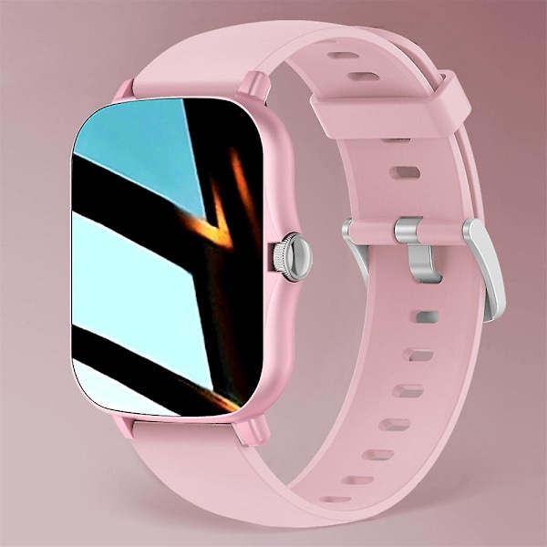 Smartwatch Android 1.44'' Färgskärm Bluetooth Samtal Kvinnor Män Unisex pink silicone strap