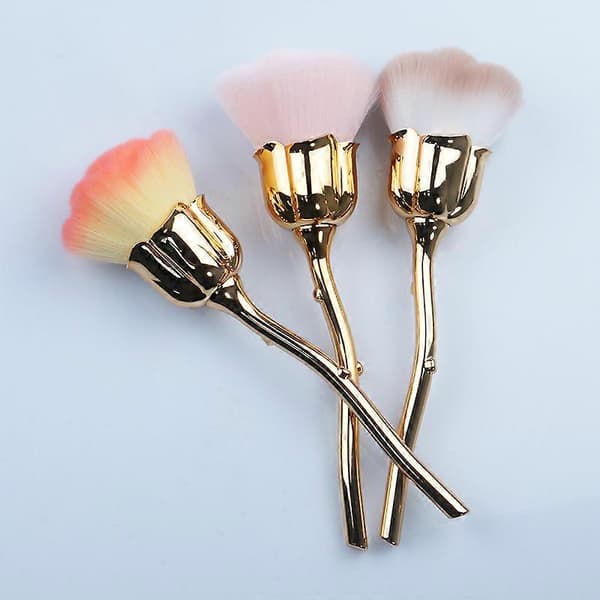Rose Makeup Børste Blush Børste Super Stor Ansigts Pudder Makeup Børster til Pudder Kosmetik Guld 1 stk