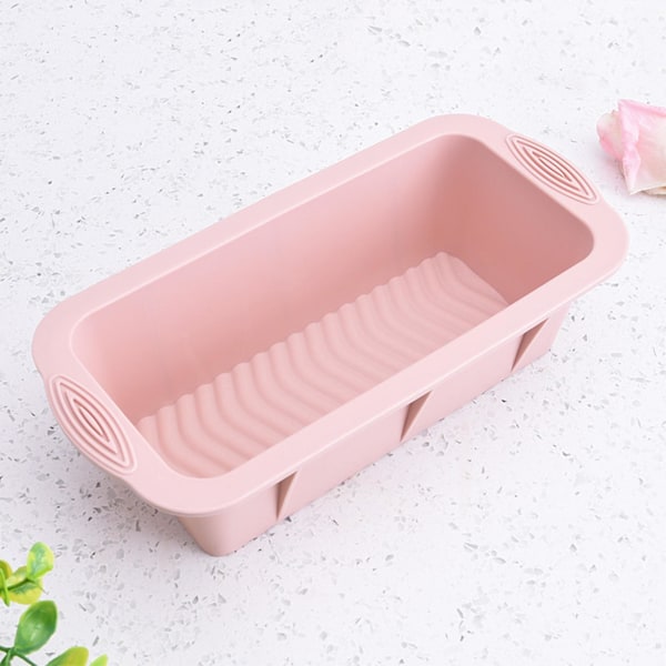 Silikon Bakform, BPA-Fri Kaksform i Mjukt & Tvätbart Material, Brödform för Toast, Kakor, DIY-Verktyg för Mikrovågsugn, Ugn pink