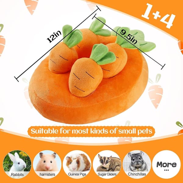 Kanin-Foderlegetøj, Marsvin-Fodermåtte, Snuffle-Måtte Kaninlegetøj Dyr Interaktivt Til Kaniner Bunny Marsvin carrot