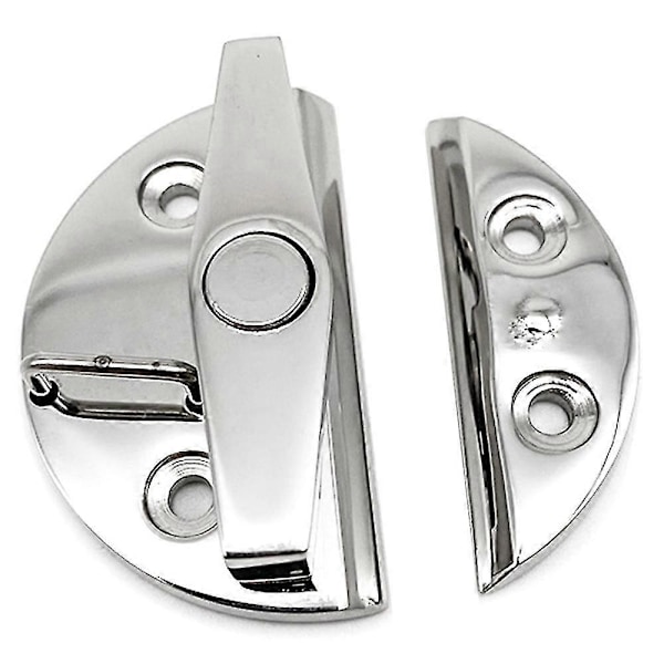 Marine Grade Rustfrit Stål Båddør Skab Lukke Rund Drejeknap Twist Catch Latch Tilbehør