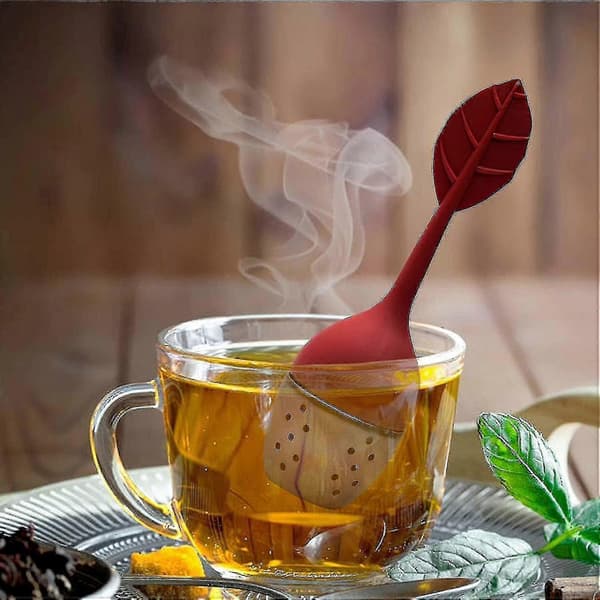 Teinfuser Set med Lövform och Rostfritt Stålklämma