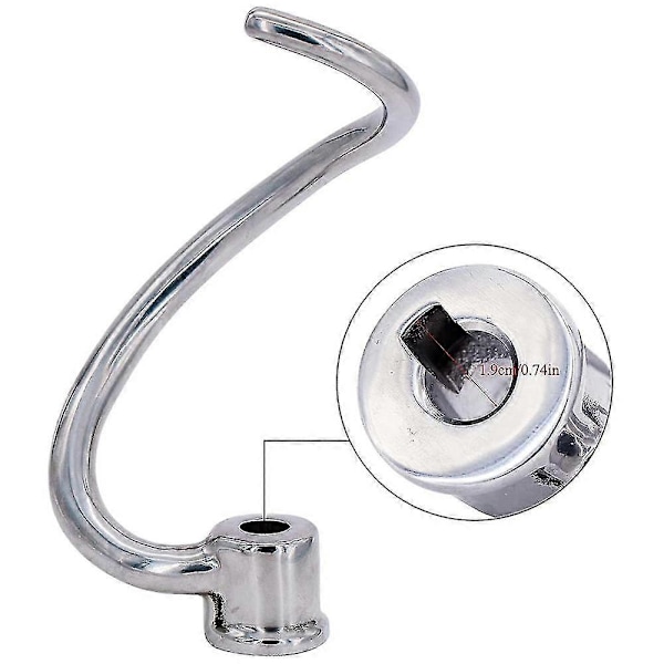 7 Quart Dejgnskrogs Udskiftning Til KitchenAid Ksm7990 Ksm7581 Stativblander - Rustfrit Stål