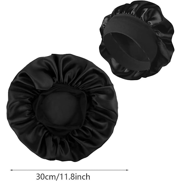 3 st Silk Bonnet, Satin Hårslöja för Sovning med Bred Elastisk Band Satin Sovhatt för Kvinnor Flickor