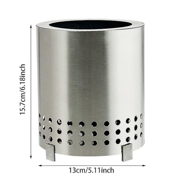 Anpassningsbar Solo Stove Mesa bordsskiva eldstad med stativ Låg rök Utomhus Mini -CN black