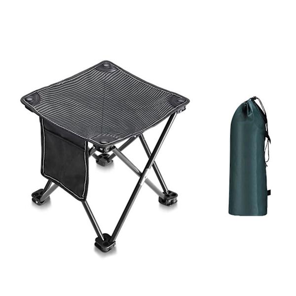 50% RABAT, Foldbar Skammel Sæde Bærbar Teleskopisk Camping Fiske Rejse Stole black 33cm