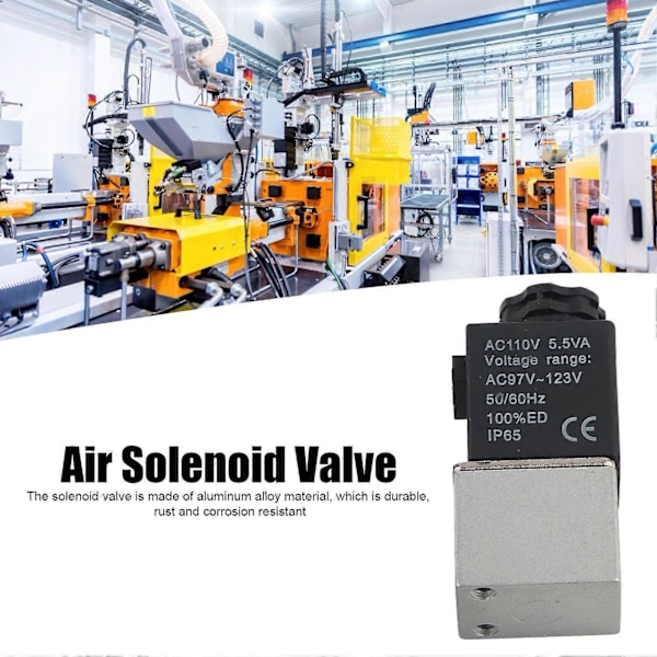 2V025-06 2 Position 2 Vejs Magnetventil Normalt Åben Stabil Holdbar Elektromagnetisk Ventil AC110V