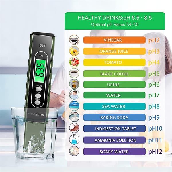 PH-Meter Digital PH-Tester Pen Høj Præcision Vandkvalitetstester green