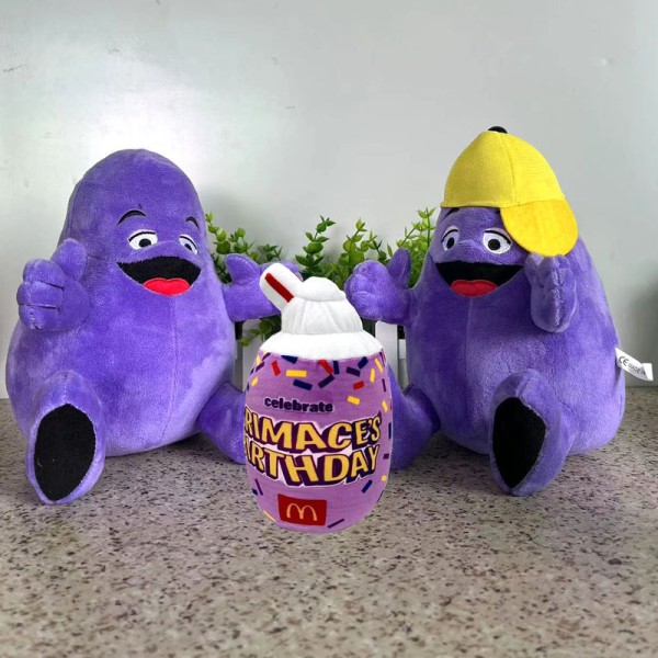 Uusi Grimace Shake Purple Milkshake Killer Grimace Doll Monster -animepeli pehmolelu milkshake 22cm120g