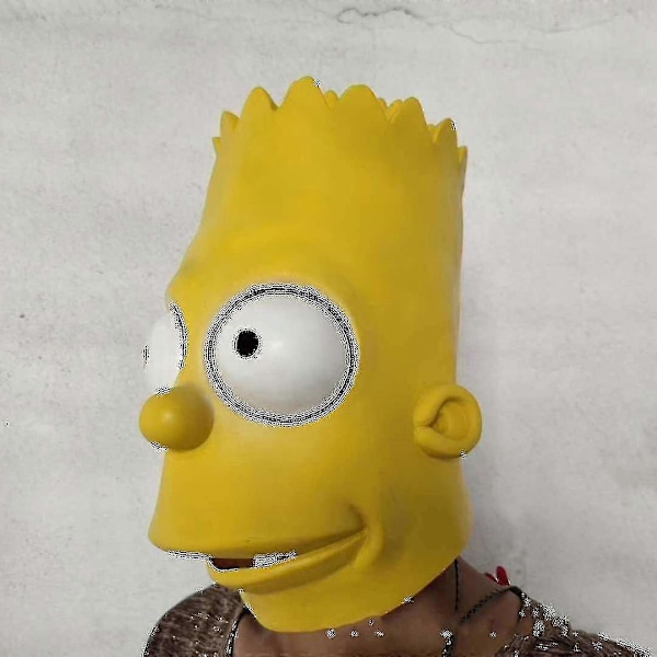 The Simpsons Bart Maske Halloween Høy Kvalitet Latex Kostyme Maske-mxbc
