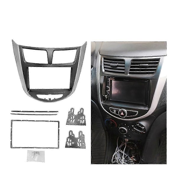 7 / 6,5 tommers 2 Din bil dashbord ram radio fascia mp5 adapter panel for I-25 / Accent / / 2010+