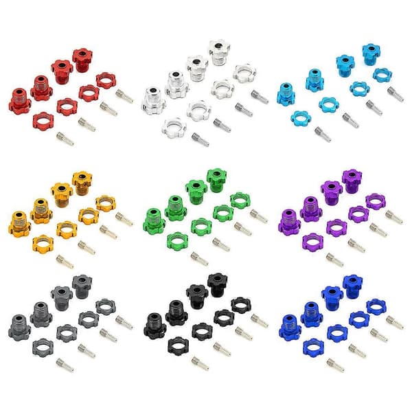 17mm Splined Hjulnavmuttere med pinner, Monteringstilbehør for E-Maxx E-Revo Revo Summit T-Maxx purple