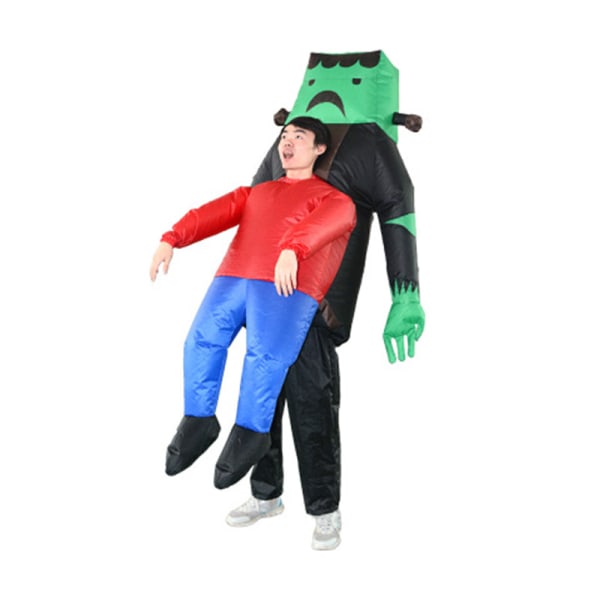 Black Ghost Hug Cosplay Dräkt Uppblåsbar Dräkt för vuxna