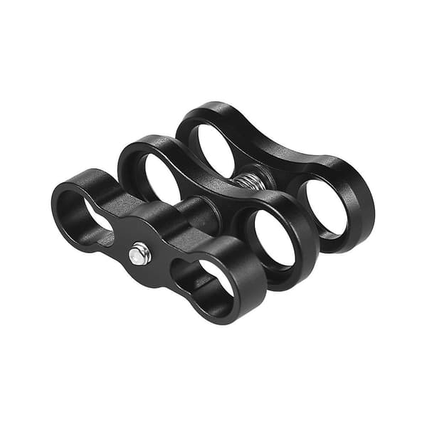1\" Kugle Klemme Butterfly Clip Arm Dobbelt Holder Montering til Undervandsfotografering Dykning Lys System fo