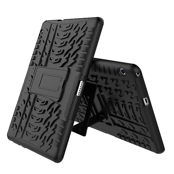 Klareringssalg for Huawei Mediapad T3 10 9,6 tommer Hybrid Robust Hard Rubber PC Stativ Deksel