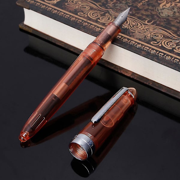 992 Transparent Fountain Pen 0,5 mm Skriveartikler Skriveværktøjer Gave 2024 q FF R black