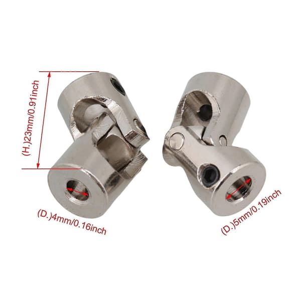 2x 4x5mm Modellbilsaxelkoppling Koppling Alloy Universal Joint N10207