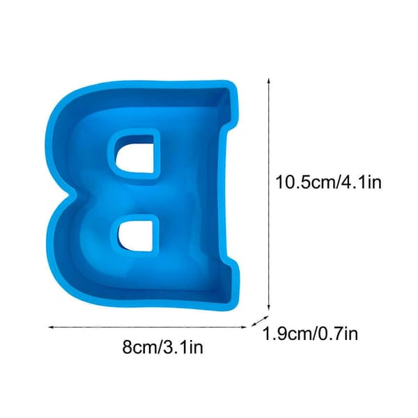 Bokstavkake Bakeform Engelsk Bokstav Silikonform 3D Bokstav b