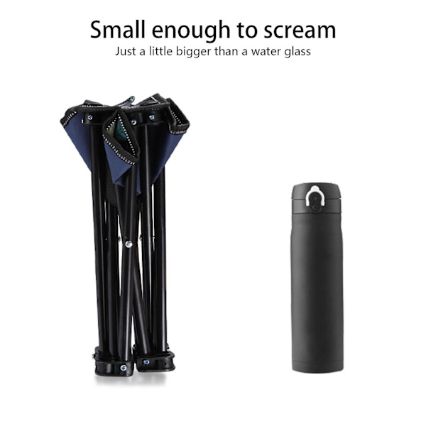 50% RABAT, Foldbar Skammel Sæde Bærbar Teleskopisk Camping Fiske Rejse Stole blue 33cm