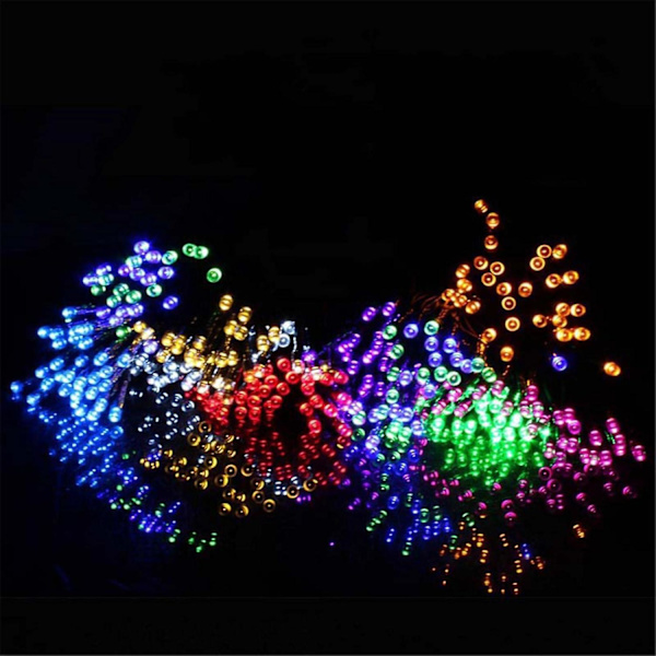 Solcellslampor utomhus vattentäta LED-lampor ljusslinga girlang jul fest bröllopsdekoration ljus-5m20leds