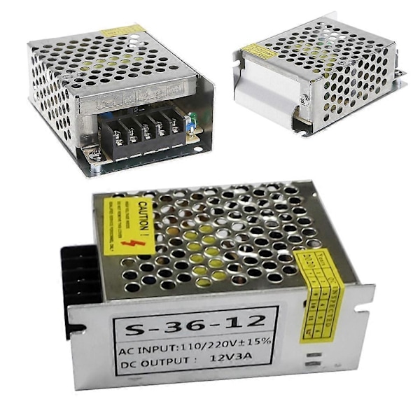 AC 100-260V till DC 12V 3A 36W Strömadapter för LED-remsa