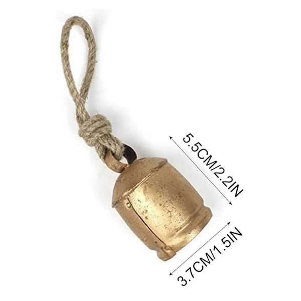 Sett med 3 Juleklokke Messing Ku Shabby Style Metall Henge Store Klokker Dekor