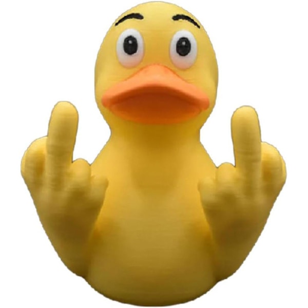 Middle Finger Duck, Rolig Middle Finger Duck Figuriner, Mini Liten Anka Prydnad Dekor för Hemmakontor Skrivbord, Prank Gåvor för Män Kvinnor -GSL