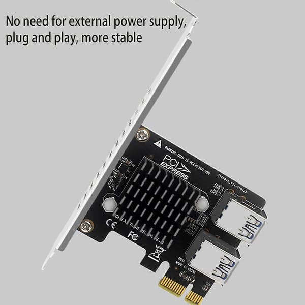 PCIE 1 til 4 PCI-Express Grafikkort Adapter Pcie 1X til 1X Multiplikator Kort