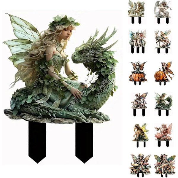 Boheme Fe-Potte Dekoration, 2D Fe-Have Plante Tilbehør, Fe-Have Figurer til Potteplanter og Havehave Græs Dcor k5