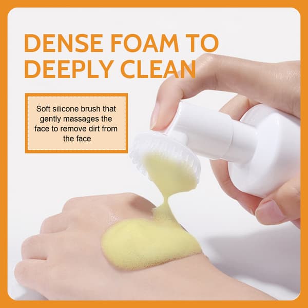 Kojic Acid Gurkemeie Rensemousse Rensemiddel Dyprensende Skum Sminkefjerner Ansiktsvask