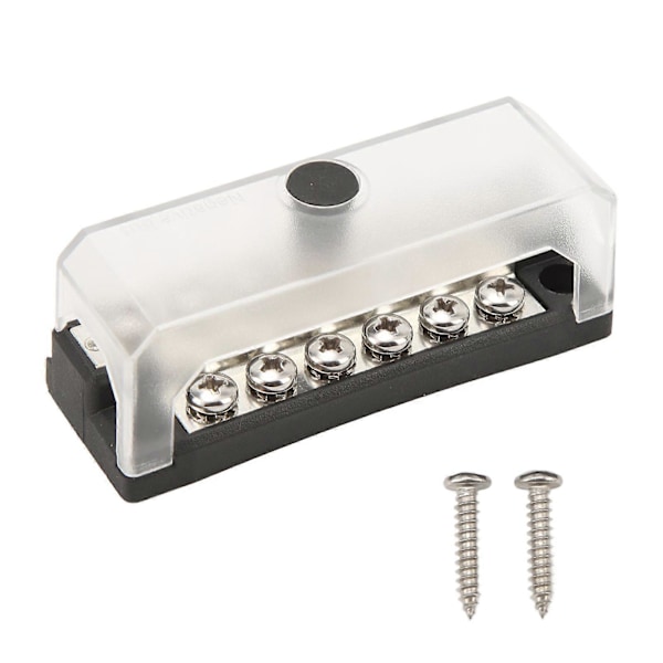 100A 32V 12-terminal Power Distribution Block Terminal Bus Bar med Dæksel til 32V DC Lastbiler, Campingvogne, Både