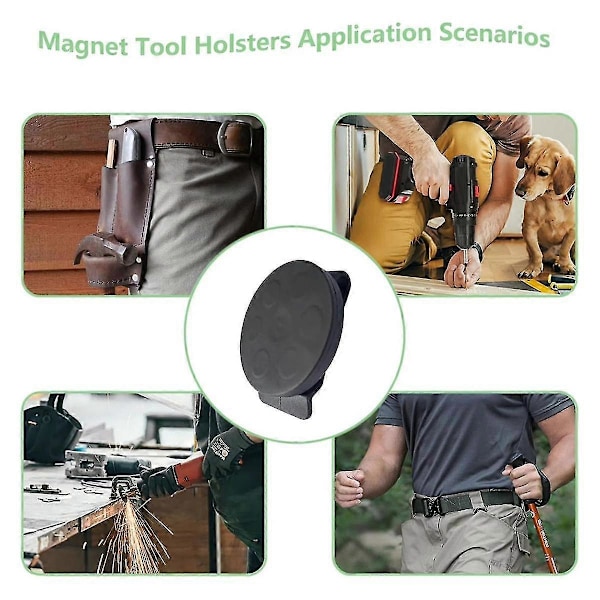 Magnet Værktøjs Holder Stærk Værktøj, Magnet Værktøjsbælte Klips, Klips-på Bælte Magnet til Hammer, Skruer, Tang, Skruetrækker 2 stk