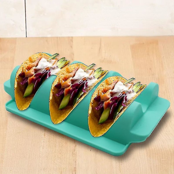 Taco Holder Stativer, Silikon Taco Bakke Plader Holder Op Til 3 Eller 4 Tacos Hver, Taco Stativ Stativ Bakke green s