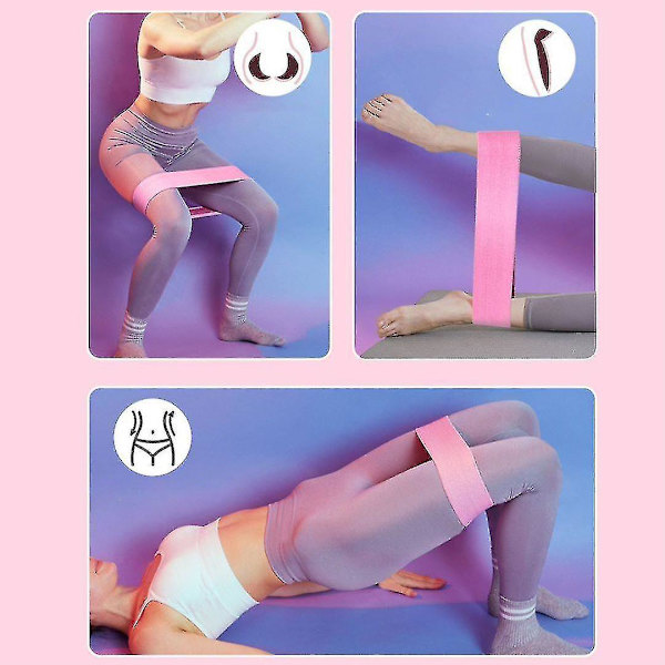 Motståndsband för träning, 3 nivåer träningsband för träning av sätesmuskler, lår och ben för gym, hemmaträning, yoga, styrketräning för män/kvinnor FF E