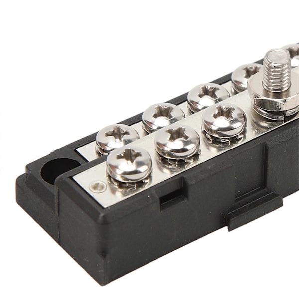 100A 32V 12-terminal Power Distribution Block Terminal Bus Bar med Dæksel til 32V DC Lastbiler, Campingvogne, Både