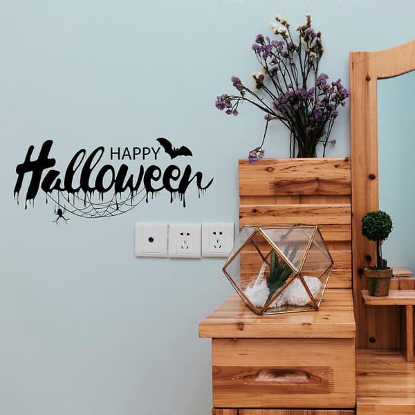 Halloween-presenteringar Halloween Spindel Väggdekal Sovrum Dekorativ Väggdekal