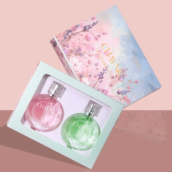 Presentförpackning med blommig parfym för kvinnor, 2 st långvarig doft