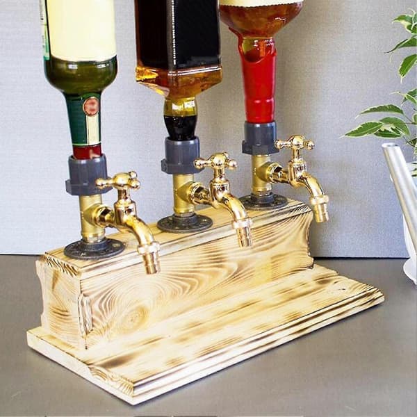 Vindispenser iögonfallande innovativ trä whiskydispenser för fars dag -DGZD