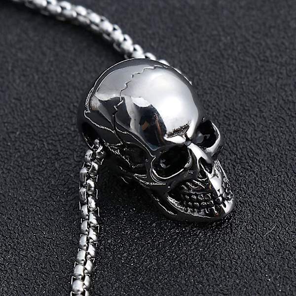 Kallopääriipus Kaulakoru Ruostumaton Teräs Gootti Punk Choker Ketju Miehille