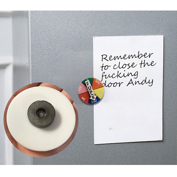 Roliga kylskåpsmagneter med svordomar, humöruttryck, interaktiva snurrande prismagneter för kylskåp, whiteboard, kontor, Lo 1pcs