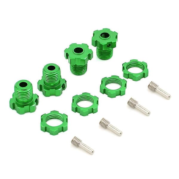 17mm Splined Hjulnavs Muttrar med Stift Montering Tillbehör för E-Maxx E-Revo Revo Summit T-Maxx green