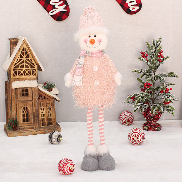 Julkulor med rosa paljetter, docka, present, dekoration Style 4