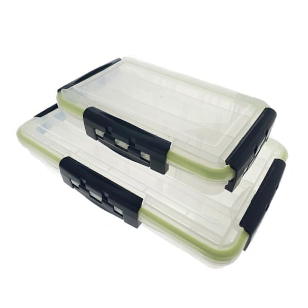 Vanntett Fiskeutstyrboks Multifunksjonell Fiskekrok Agnsboks black buckle
