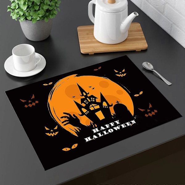 Halloween-pöytäkoriste - Lämmöneristysmatto keittiöön ja ruokailutilaan - Liukumaton ja vedenpitävä matto b