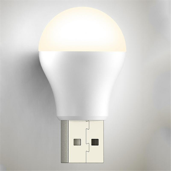 USB LED Pære 3W Bærbar LED Lampe 5V Boglys Energibesparende Nødlampe Udendørs Campinglys Indendørs Læselys 02 warm