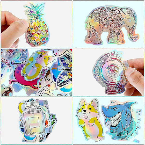 20 kpl Tulostuskelpoinen Hologrammi Tarrapaperi A4 Kuivuu Nopeasti Vedenkestävä PET Rainbow Mustesuihkutulostimelle