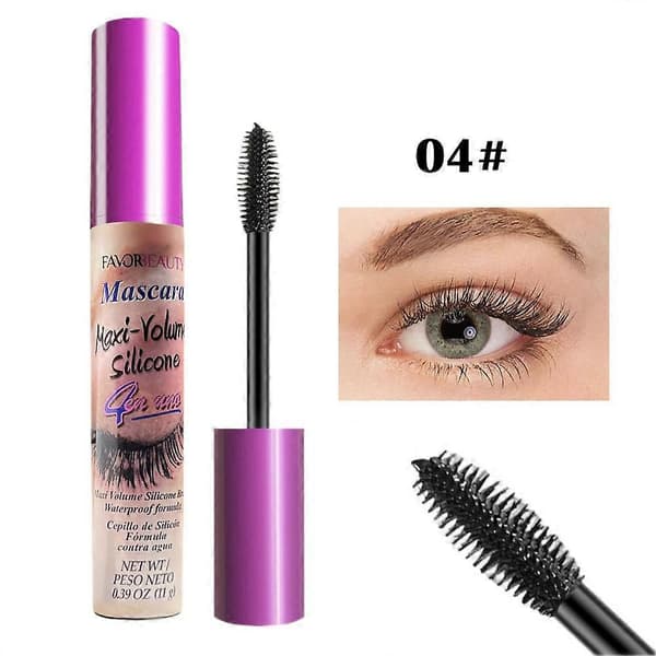 Vattenfast Mascara Kladdfri Volymgivande Förlängande Långvarig #04 1pcs